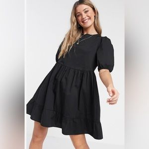 Black Smock Dress Womens